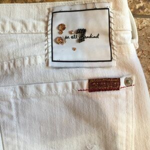 7 FOE ALL MANKIND white denim jeans size 28!❤️